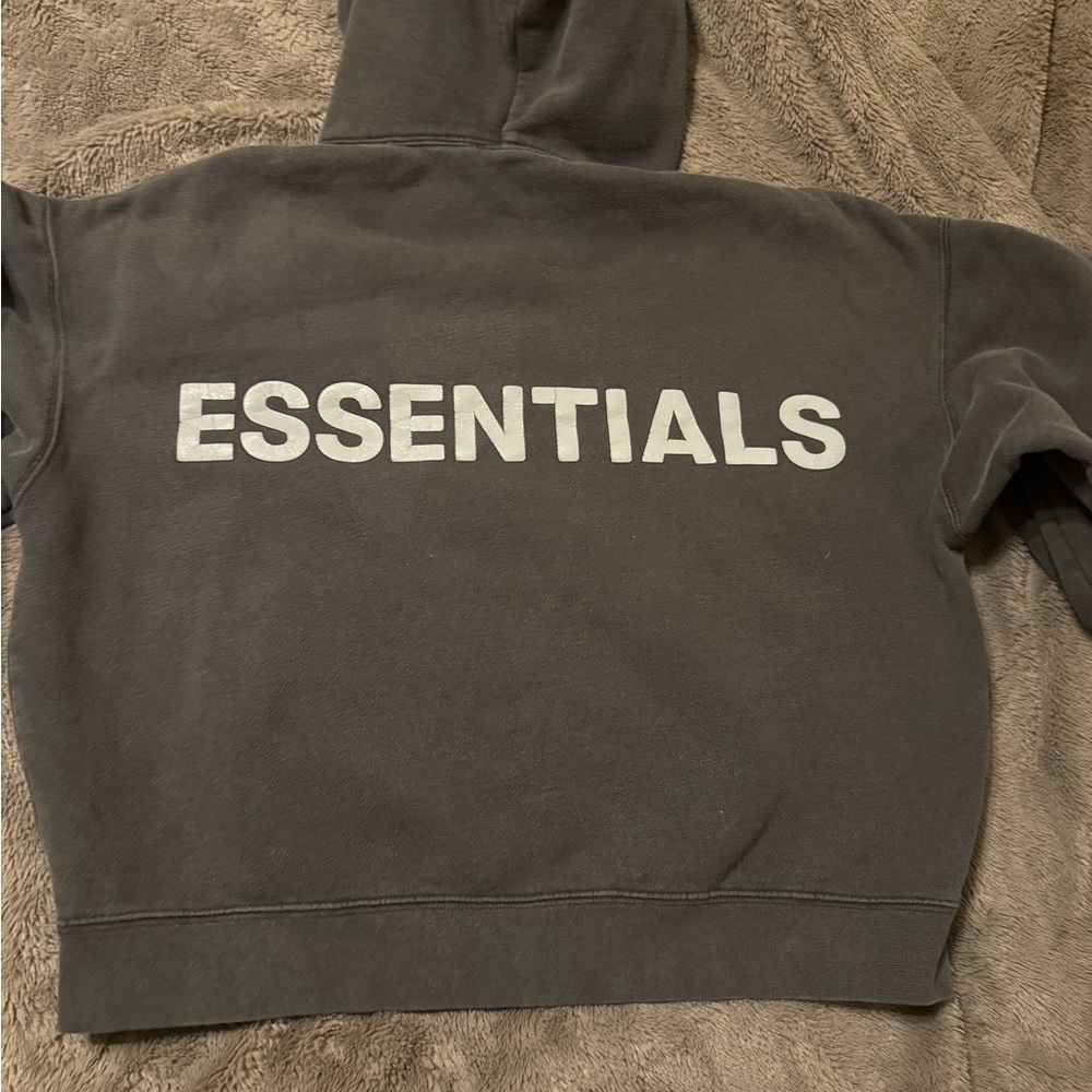 Essentials Gray/ black  Hoodie